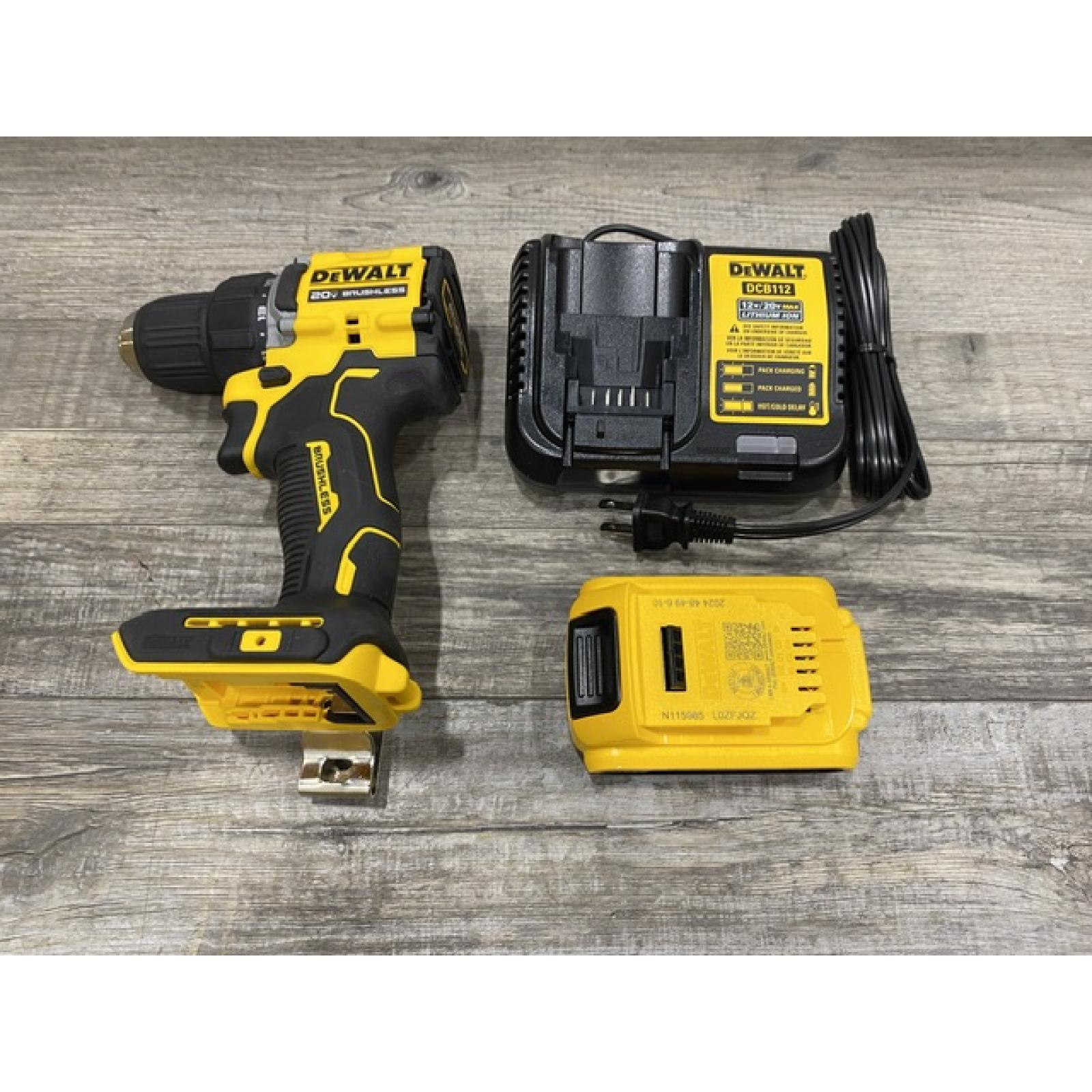 AS-IS DEWALT Atomic 20V Lithium-Ion Cordless Compact 1/2 in. Drill/Driver Kit