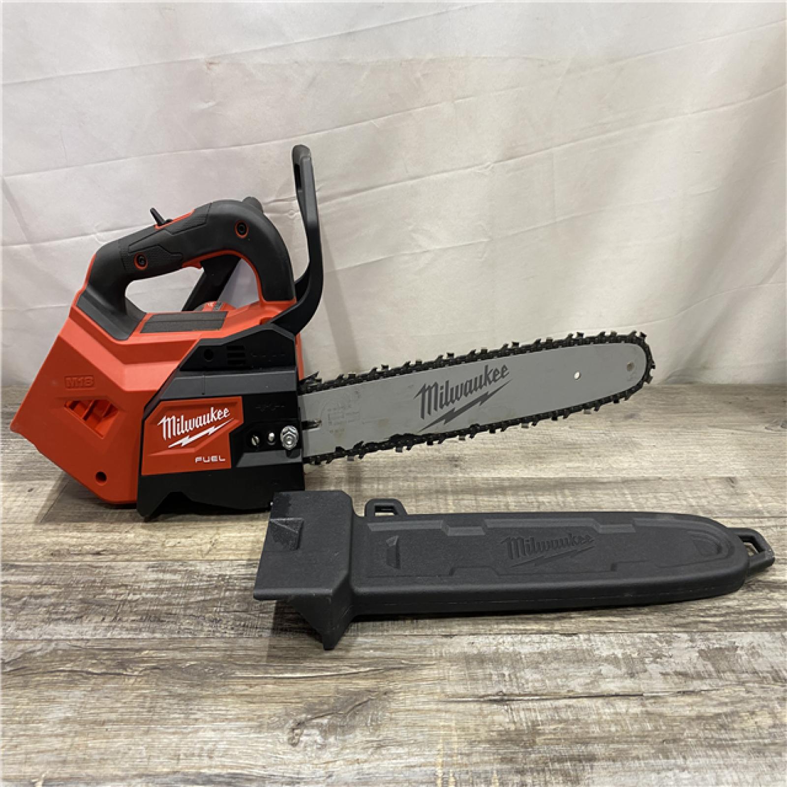 AS-IS Milwaukee FUEL 14 in. 18V Lithium-Ion Brushless Cordless Battery Top Handle Chainsaw (Tool Only)