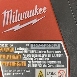 AS-IS Milwaukee 100 ft. REDLITHIUM Lithium-Ion USB Green Rechargeable Cross Line Laser Level with Charger