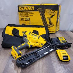 AS-IS DEWALT 20V MAX XR 15 Ga. Cordless 34 Deg Nailer 20 V