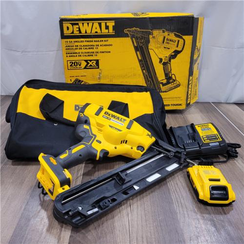 AS-IS DEWALT 20V MAX XR 15 Ga. Cordless 34 Deg Nailer 20 V