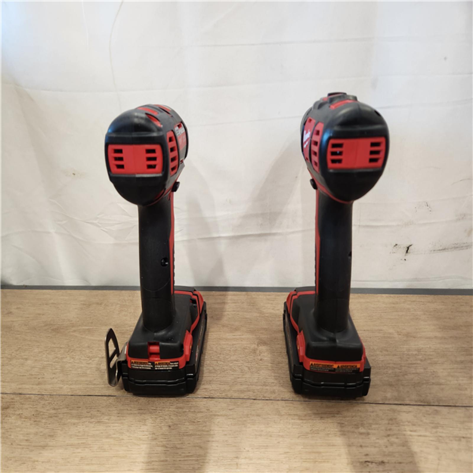 AS-IS- Milwaukee 18V Lithium-Ion Cordless Drill Driver/Impact Driver Combo Kit