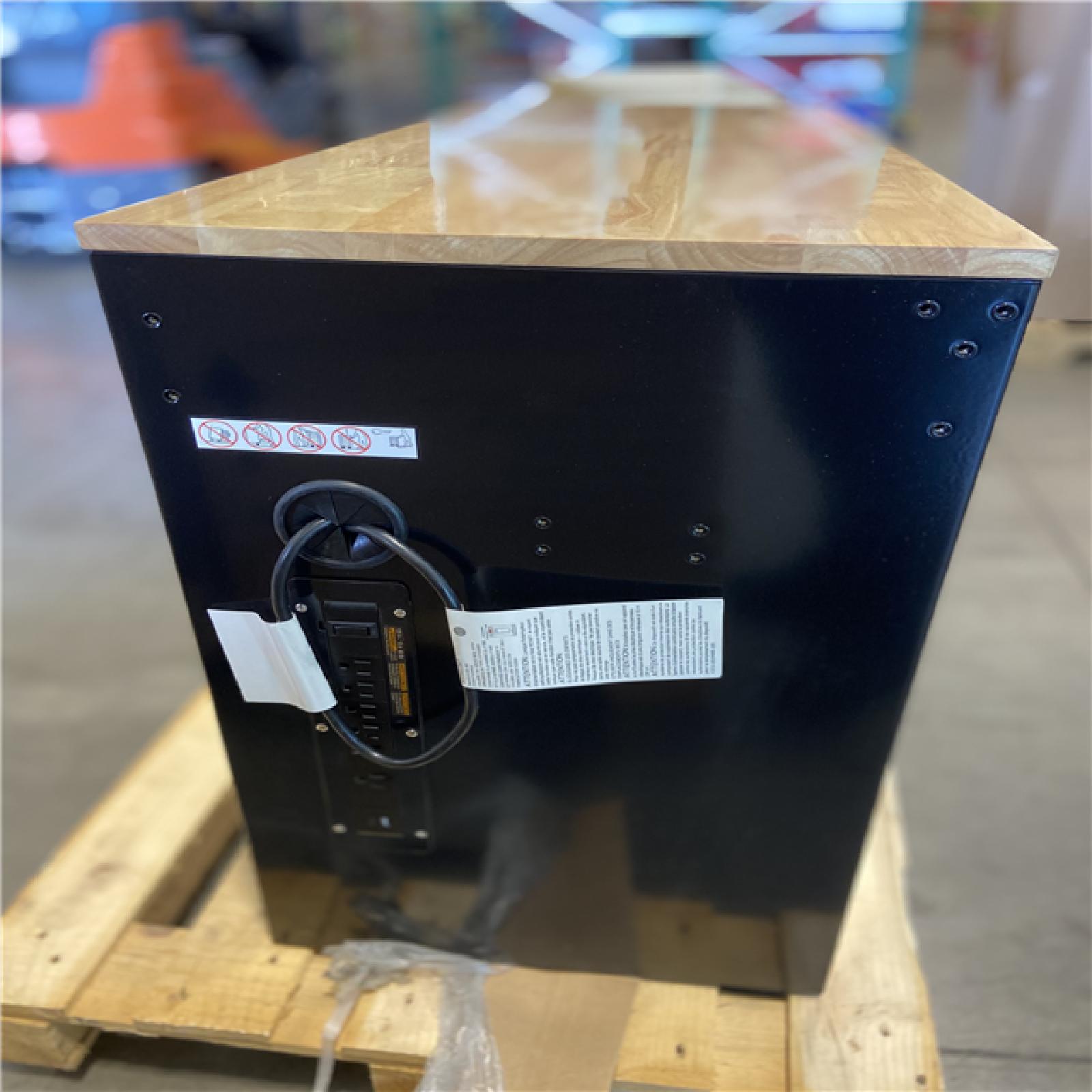 DALLAS LOCATION - Husky Tool Storage 46 in. W x 18 in. D 9-Drawer Mobile Workbench Cabinet in Gloss Black