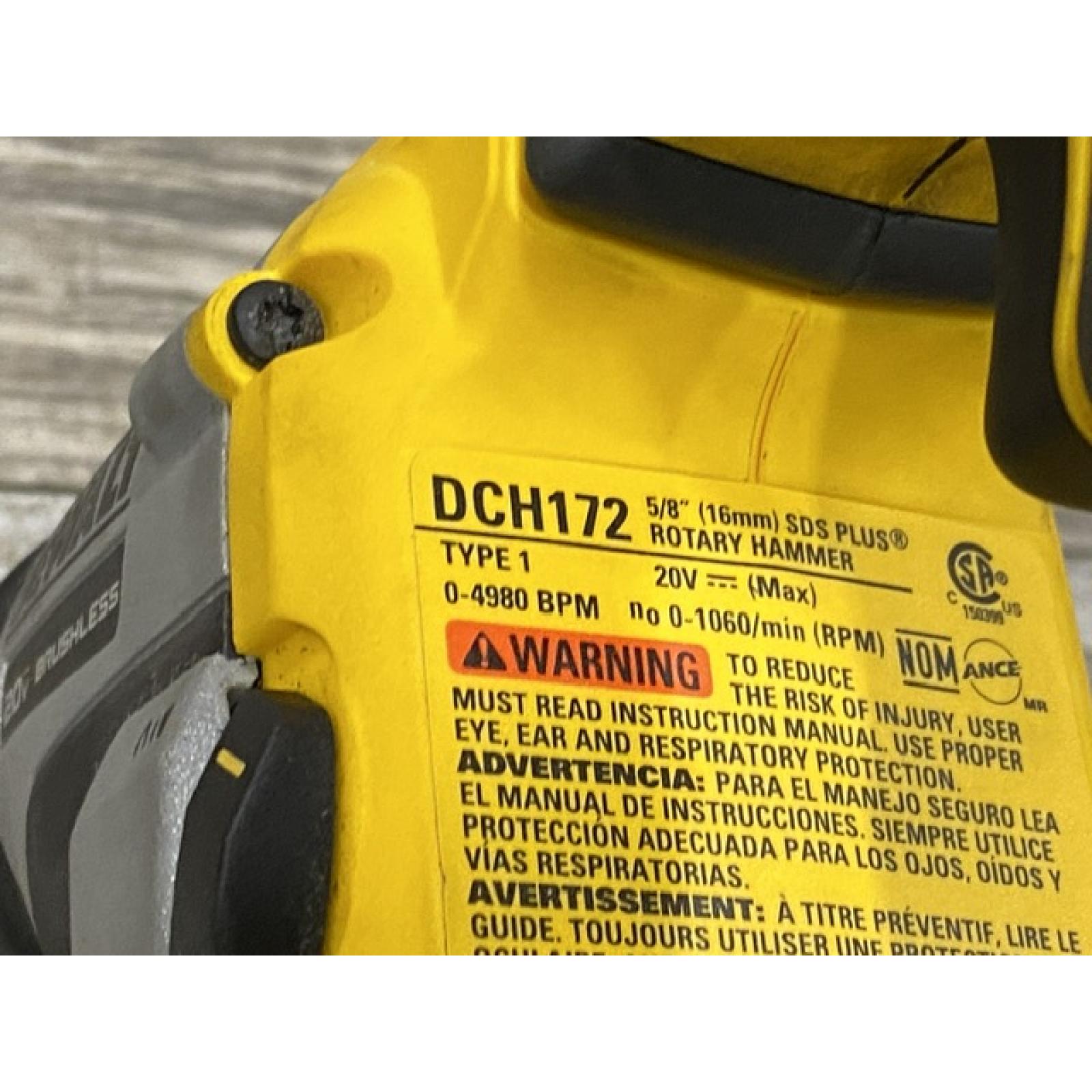 AS-IS DEWALT ATOMIC 20V MAX Cordless Brushless Ultra-Compact 5/8 in. SDS Plus Hammer Drill (Tool Only)