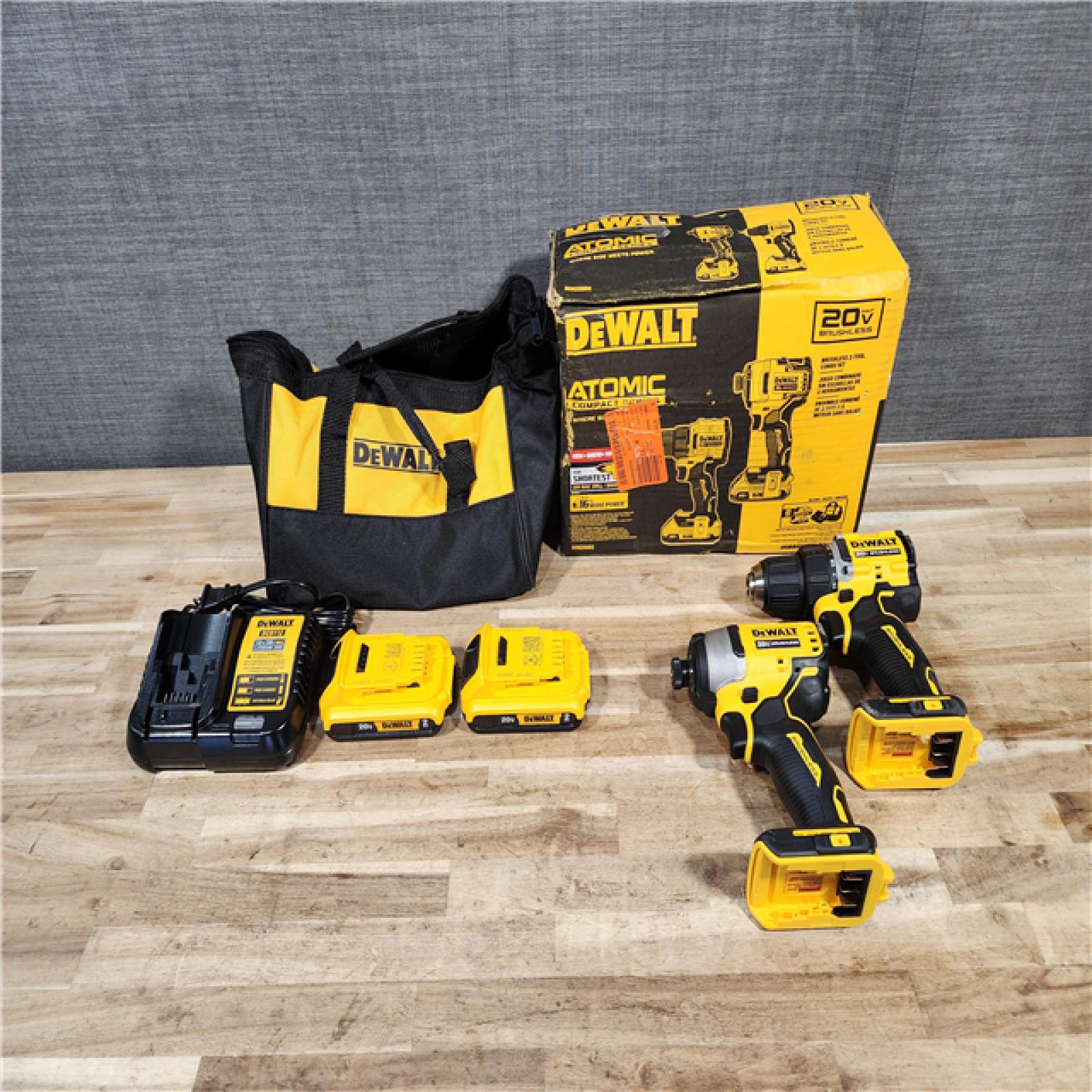 HOUSTON LOCATION - AS-IS DEWALT ATOMIC 20-Volt MAX Lithium-Ion Cordless Combo Kit