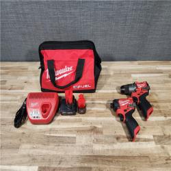 HOUSTON LOCATION - AS-IS Milwaukee  FUEL 12-Volt Lithium-Ion Brushless Cordless Hammer Drill and Impact Driver Combo Kit