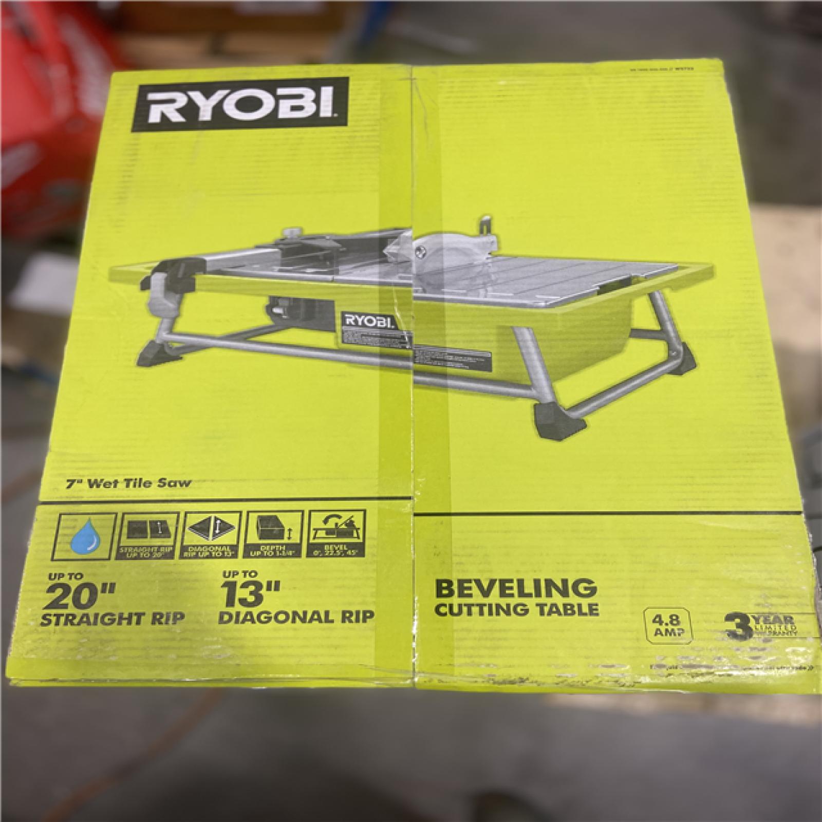 NEW! - RYOBI 4.8 -Amps 7 in. Blade Corded Tabletop Wet Tile Saw