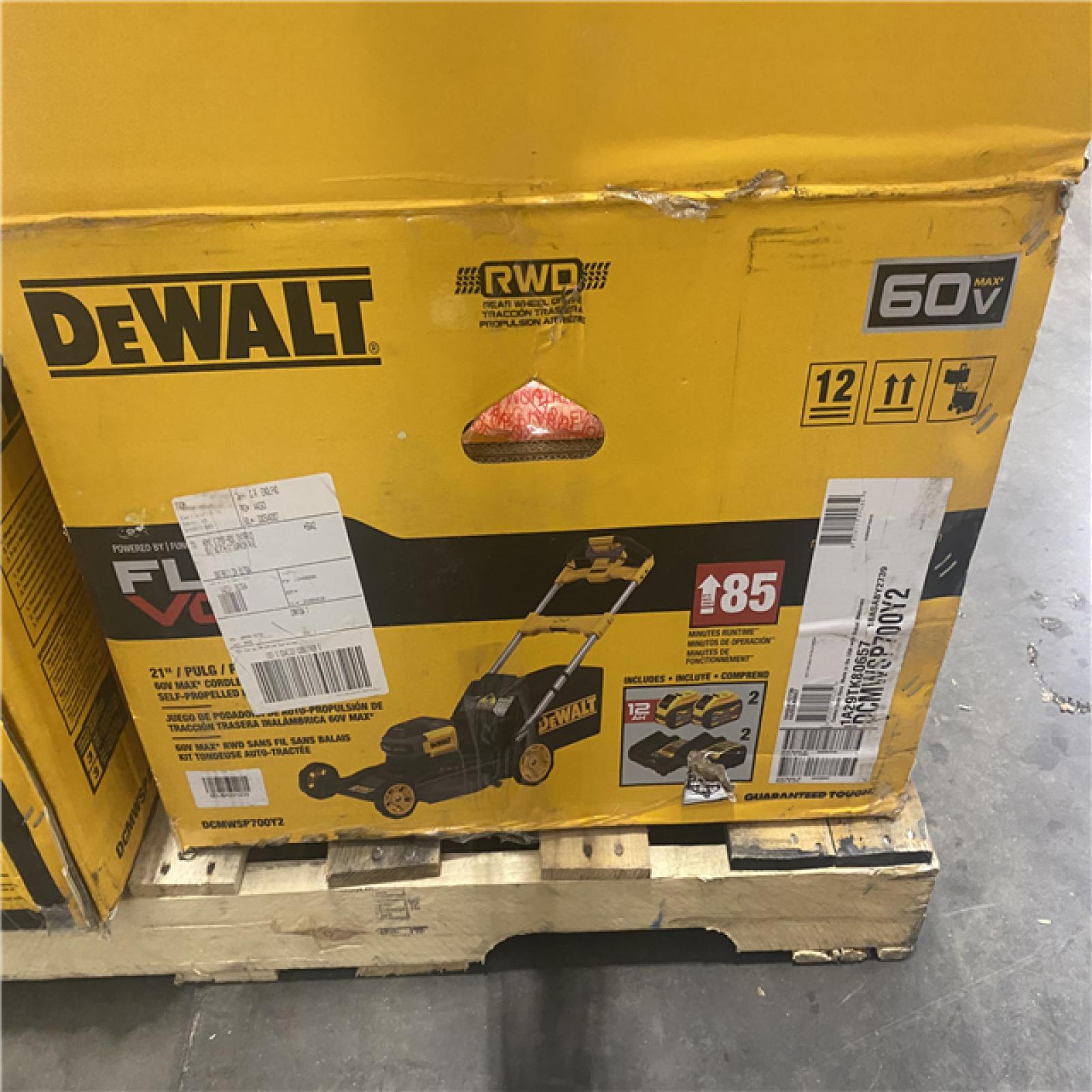 Dallas Location - As-Is FLEXVOLT 2x60V MAX 21 in. Cordless Battery Powered Self Propelled Lawn Mower Kit with 12.0 Ah Batteries and Chargers