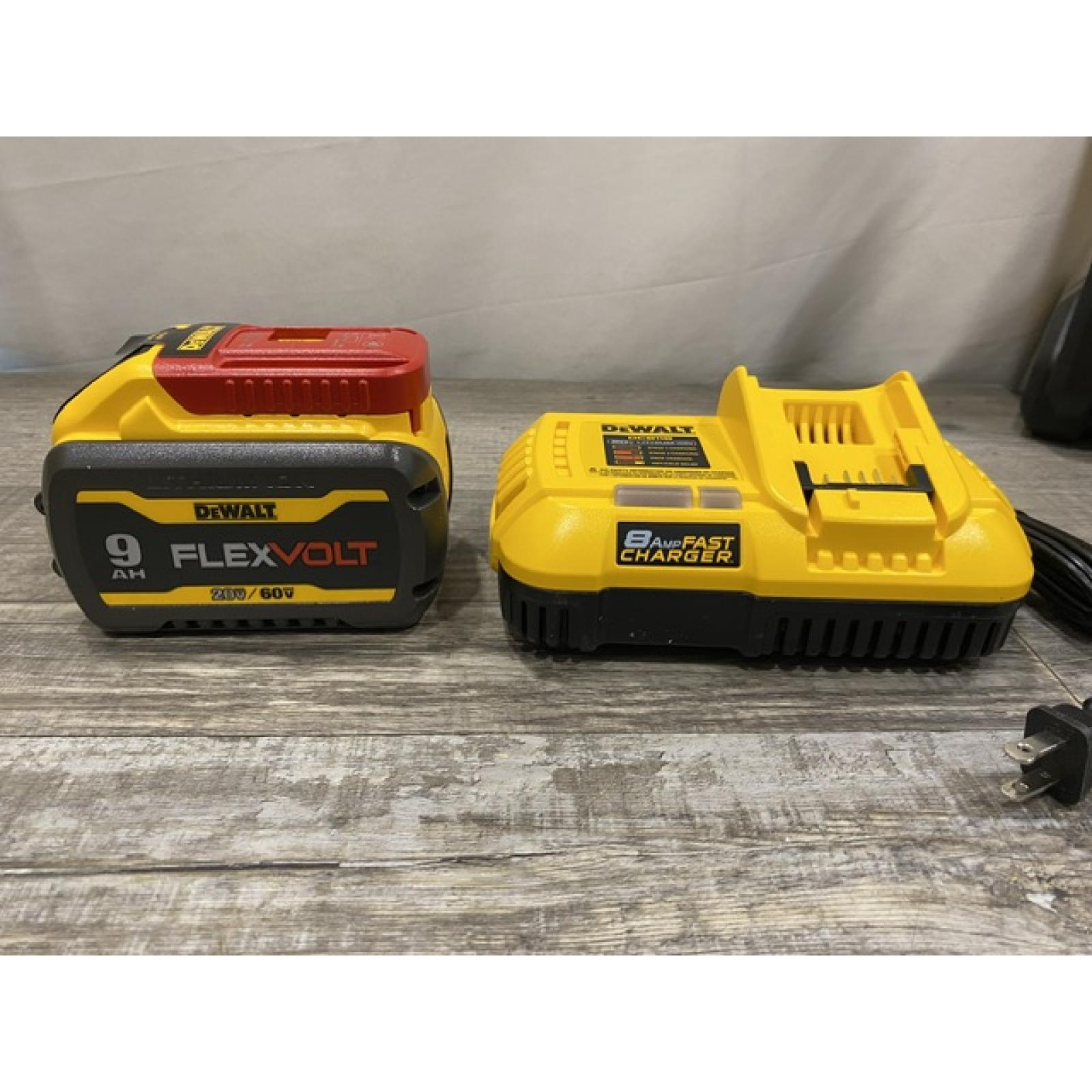 AS-IS DEWALT 20V/60V MAX FLEXVOLT Lithium-Ion 9.0Ah Battery and Charger Starter Kit