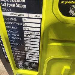 HOUSTON LOCATION - AS-IS RYOBI ONE+ 1800-Watt Power Station Battery Inverter Push Button Battery Generator/8-Port Charger (Tool-Only)