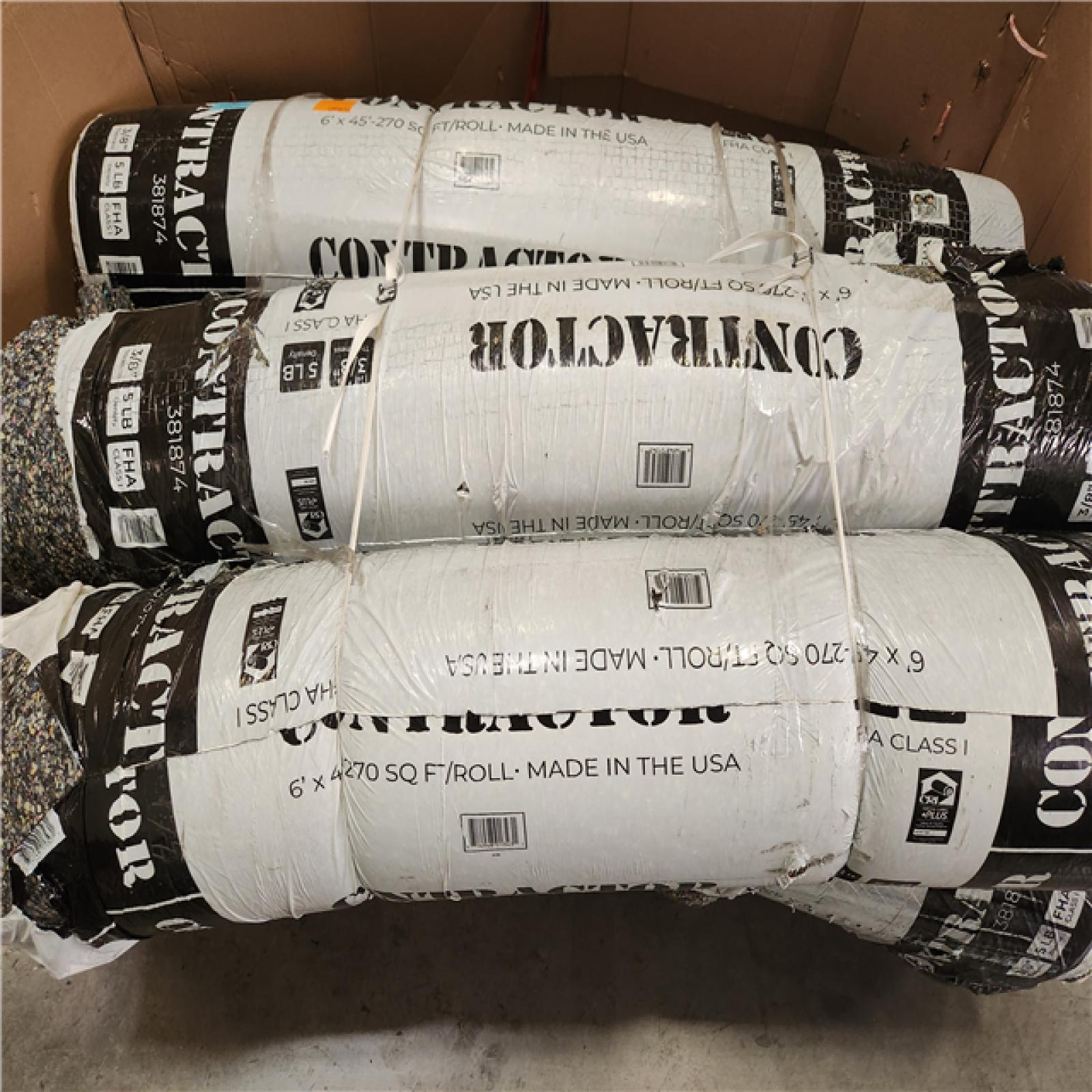Phoenix AS-IS FUTURE FOAM Contractor 3/8 in. Thick 5 lb. Density Carpet Cushion Pallet (6-Rolls)