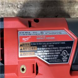 Houston Location AS-IS Milwaukee FUEL 12V Lithium-Ion Brushless Cordless 1/4 in. Hex Impact Driver (Tool-Only)