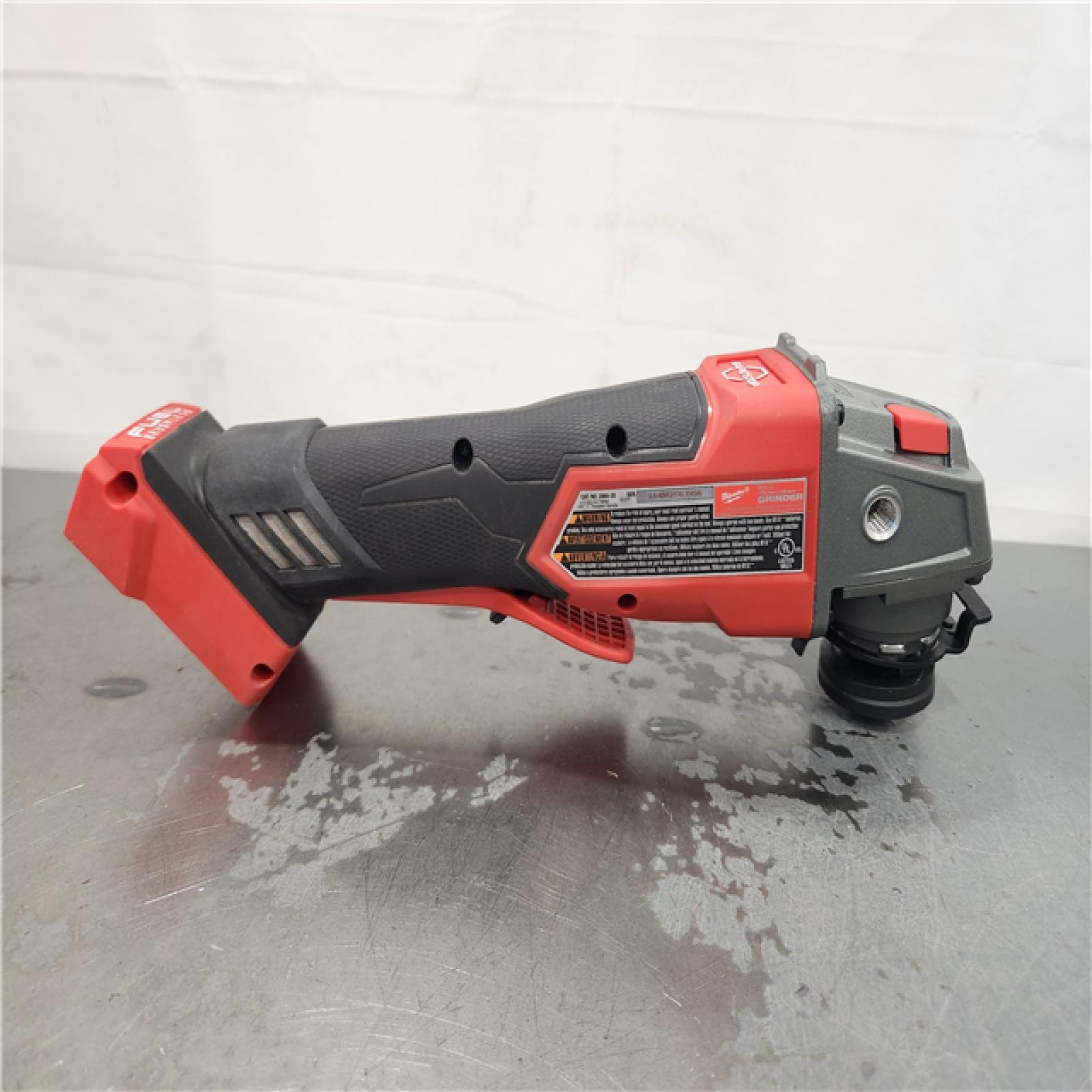 AS-IS- Milwaukee FUEL 18-Volt Lithium-Ion Brushless Cordless 4-1/2 in./5 in. Grinder W/Paddle Switch (Tool-Only)