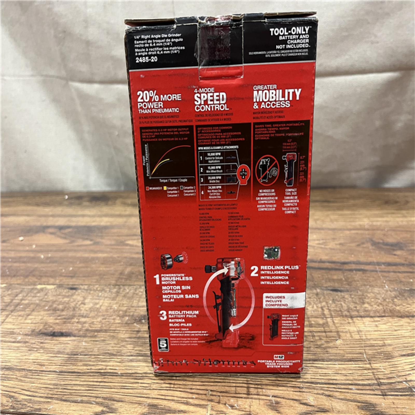 NEW Milwaukee M12 FUEL Brushless Cordless 1/4 in. Right Angle Die Grinder (Tool Only)