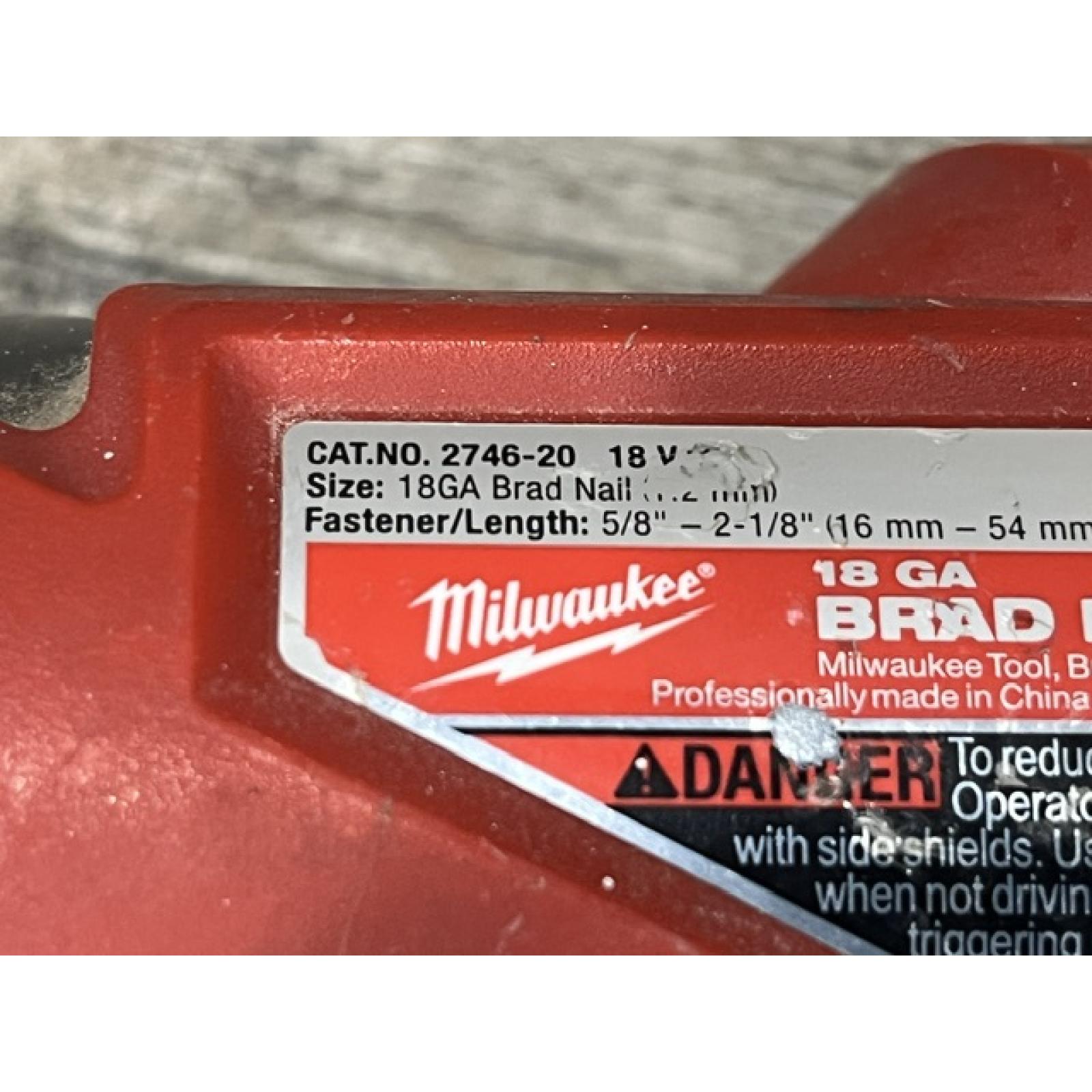 AS-IS Milwaukee FUEL 18-Volt Lithium-Ion Brushless Cordless Gen II 18-Gauge Brad Nailer (Tool-Only)