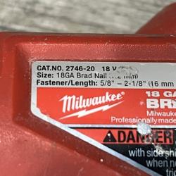 AS-IS Milwaukee FUEL 18-Volt Lithium-Ion Brushless Cordless Gen II 18-Gauge Brad Nailer (Tool-Only)