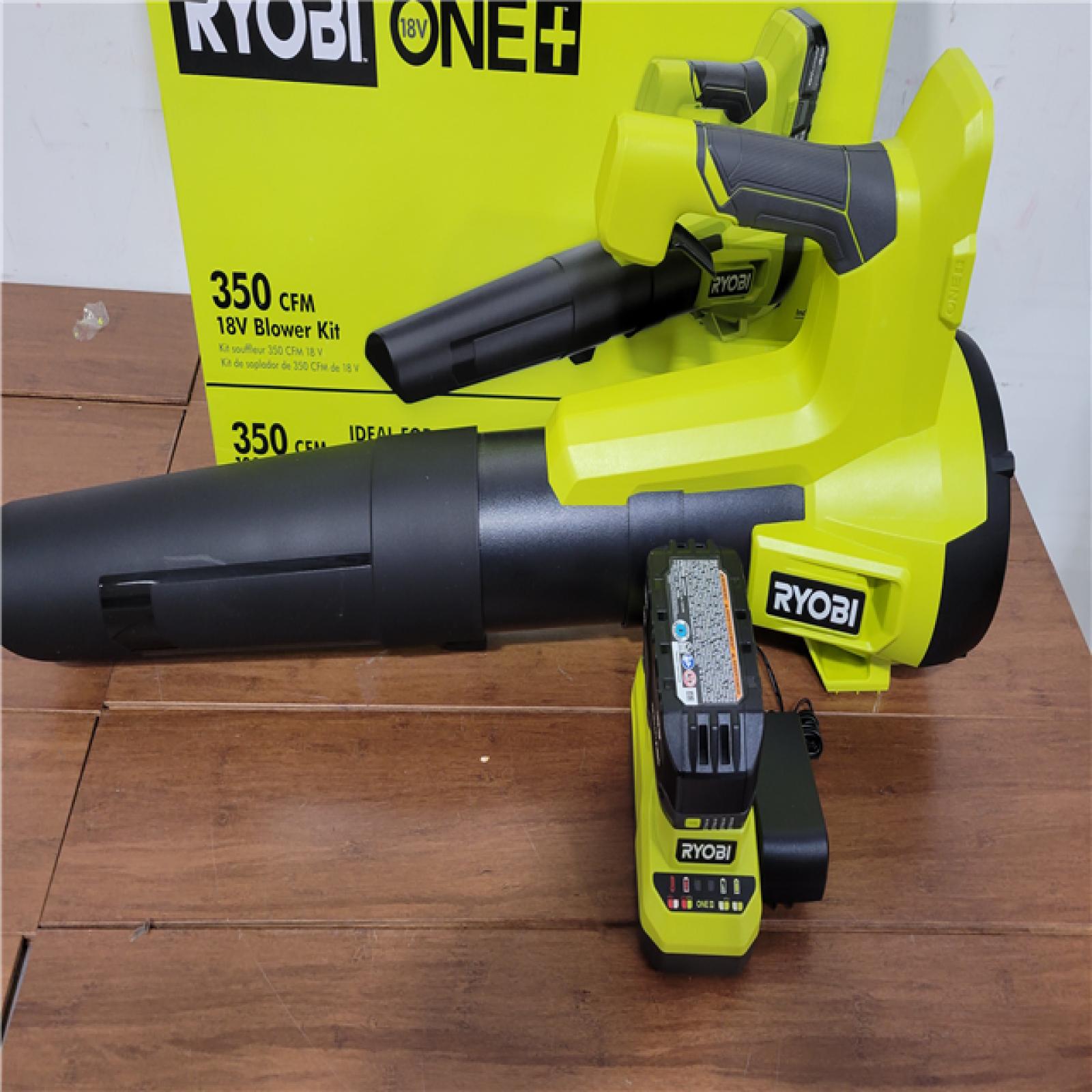California NEW Ryobi One+ 18V 350 CFM Blower Kit  Includes (1) Battery & Charger