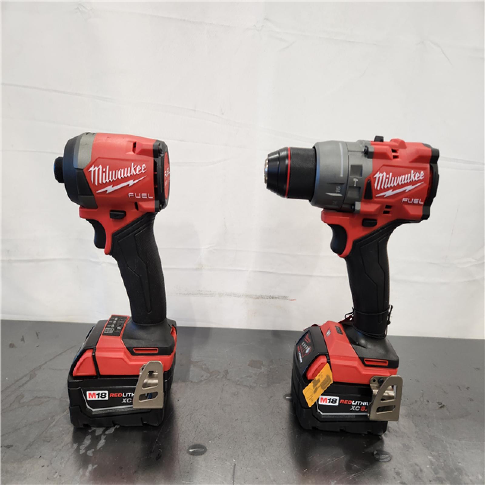 AS-IS- Milwaukee FUEL 18V Lithium-Ion Brushless Cordless Hammer Drill and Impact Driver Combo Kit