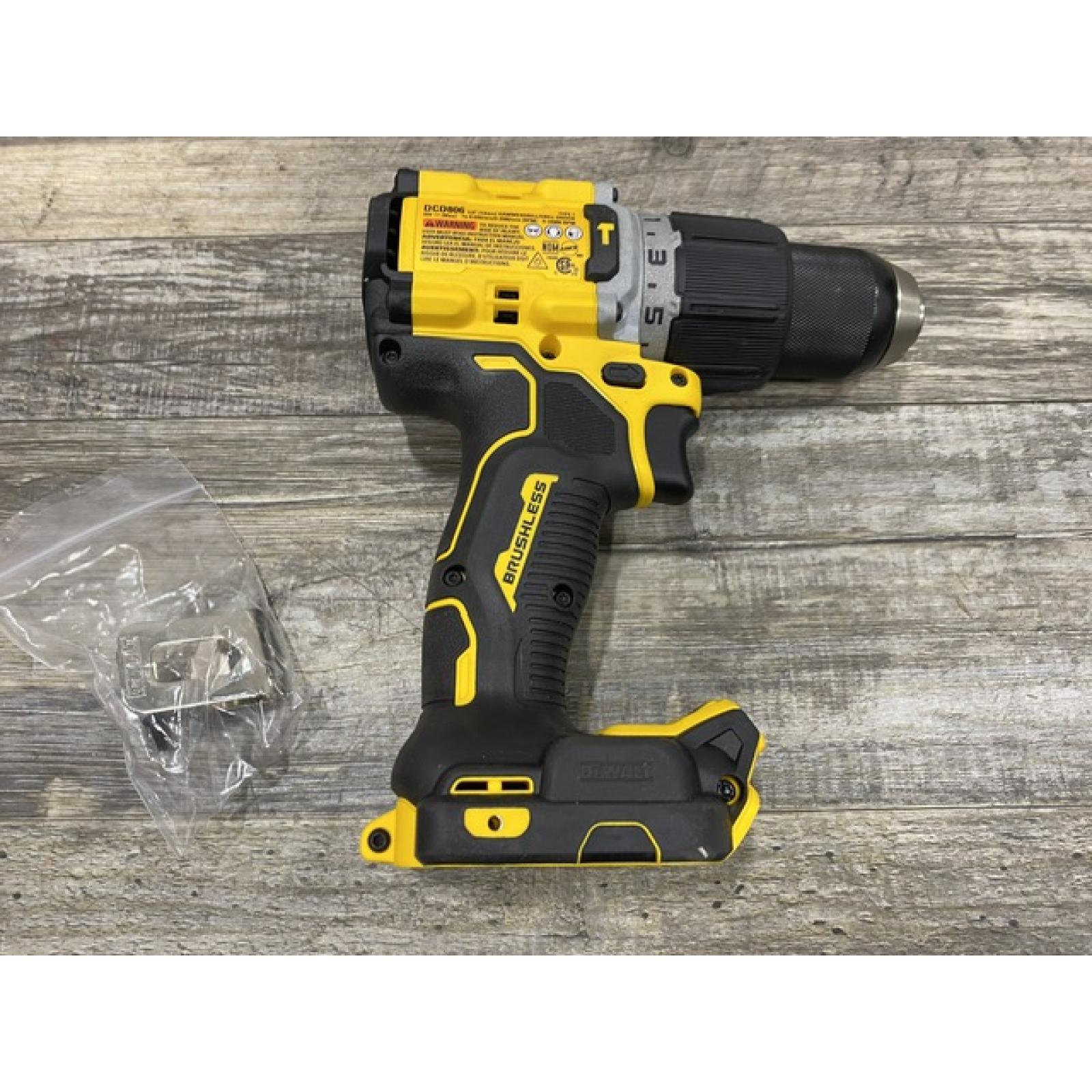 AS-IS DEWALT 20V XR Brushless Cordless 1/2 in. Hammer Drill (Tool-Only)