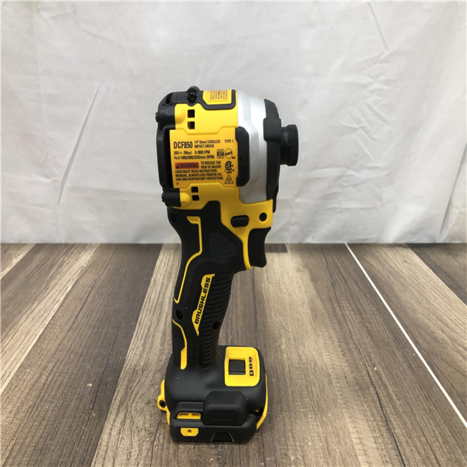 AS-IS DEWALT ATOMIC 20V MAX Cordless Brushless Compact 1/4 in. Impact Driver (Tool Only)
