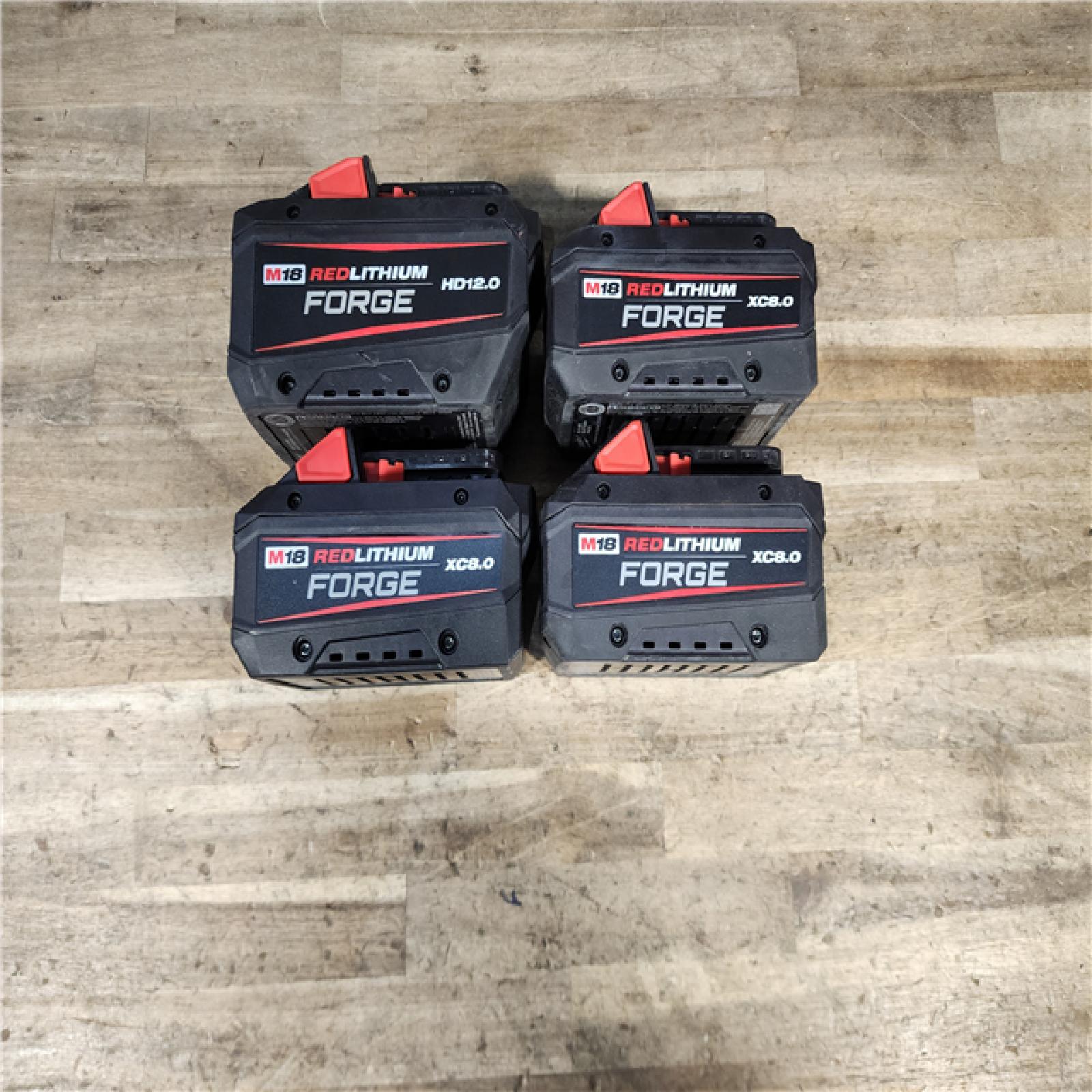 HOUSTON LOCATION - AS-IS MILWAUKEE FORGE BATTERY PACK QTY - 4