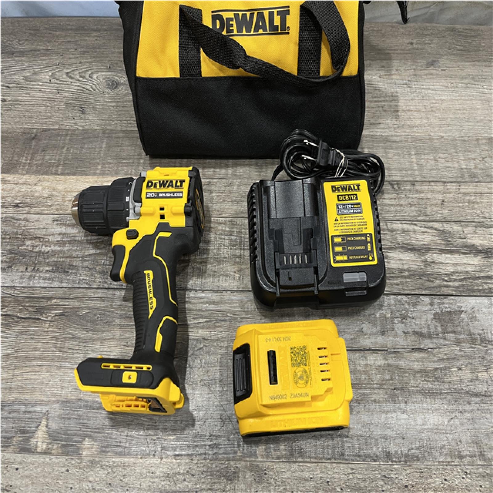 AS-IS DEWALT Atomic 20V Lithium-Ion Cordless Compact 1/2 in. Drill/Driver Kit