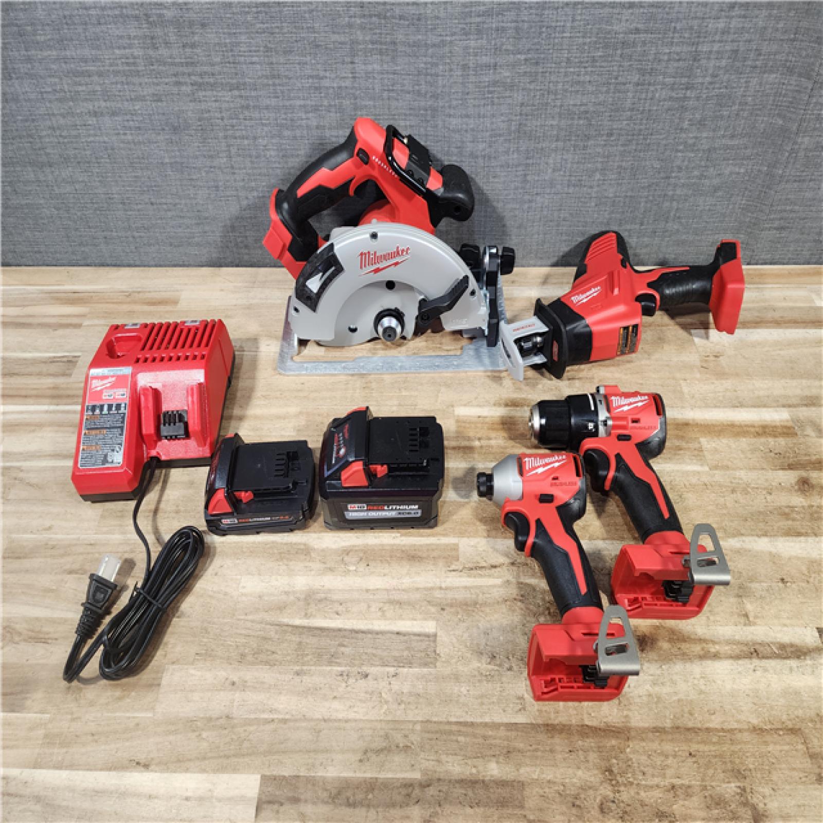HOUSTON LOCATION - AS - IS Milwaukee M18 18-Volt Lithium-Ion Brushless Cordless 4-Tool Combo Kit