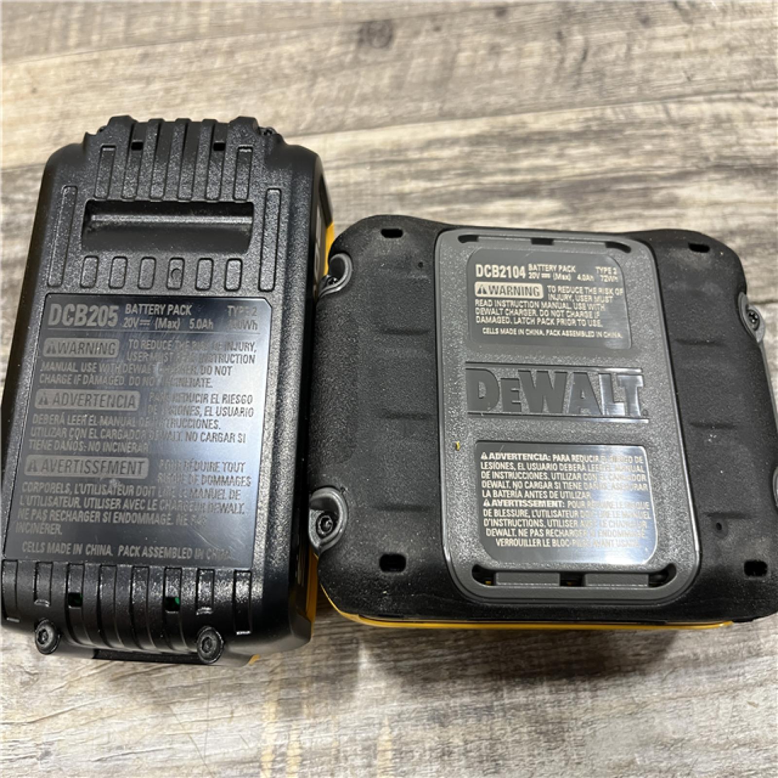AS-IS DEWALT 20V MAX Lithium-Ion Starter Kit with 4.0 Ah and 5.0 Ah Batteries and Charger