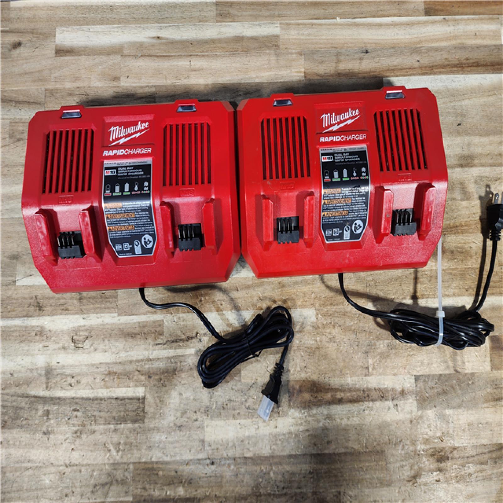 HOUSTON LOCATION - AS-IS MILWAUKEE BATTERY CHARGER PACK QTY - 2