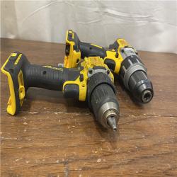 AS-IS DEWALT 20V MAX Cordless Brushless Hammer Drill/Driver 2 Tool Combo Kit with FLEXVOLT ADVANTAGE