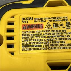 AS-IS DEWALT ATOMIC 20V MAX Cordless Brushless Oscillating Multi Tool Kit
