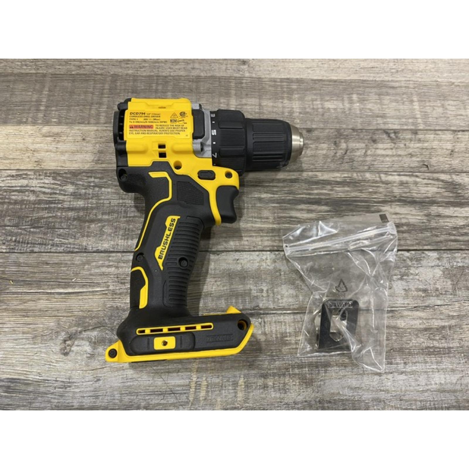 AS-IS DEWALT ATOMIC 20-Volt MAX Brushless Cordless 1/2 in. Drill Driver (Tool-Only)