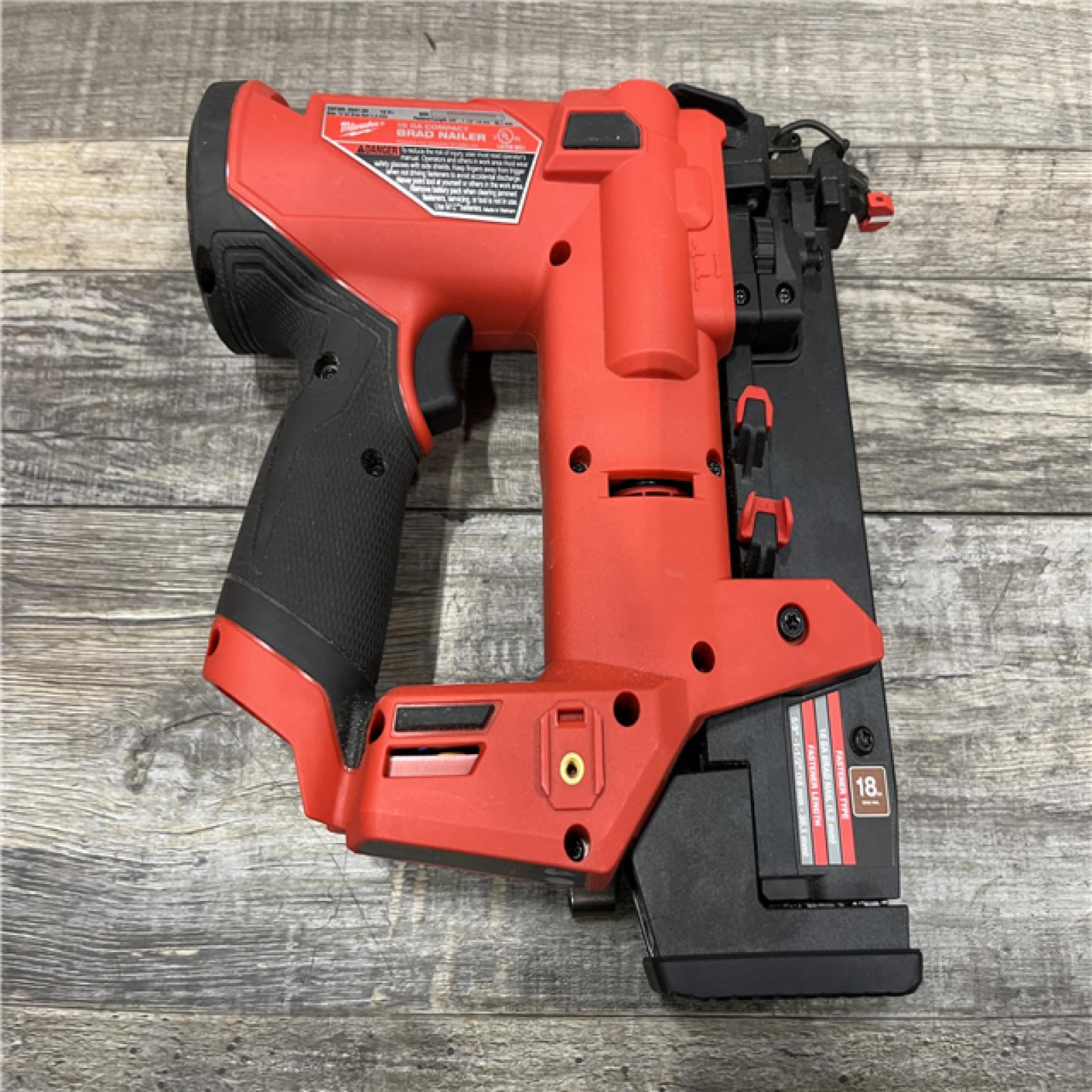 AS-IS Milwaukee FUEL 12-Volt Lithium-Ion Brushless Cordless 18-Gauge 1-1/2 in. Compact Brad Nailer (Tool Only)