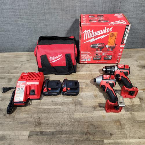 HOUSTON LOCATION - AS-IS Milwaukee 18V Cordless Brushed 2-Tool Drill/Driver and Impact Driver Kit