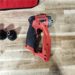 HOUSTON LOCATION - AS - IS Milwaukee FUEL 12V Lithium-Ion Brushless Cordless 4-in-1 Installation 3/8 in. Drill Driver with 4 Tool Head (Tool-Only)