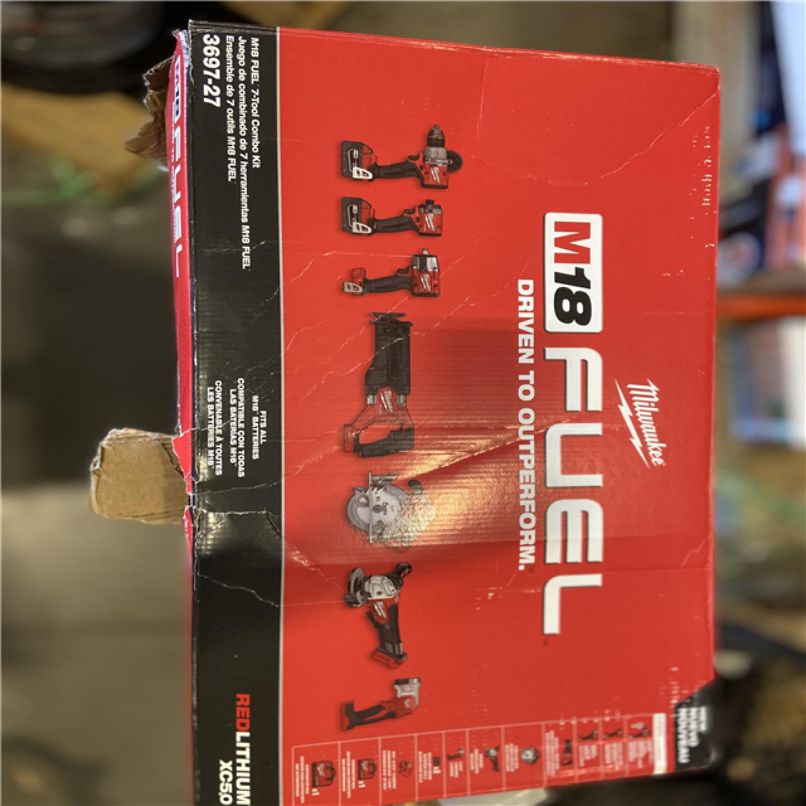 NEW! - Milwaukee M18 FUEL 18V Lithium-Ion Brushless Cordless Combo Kit with Two 5.0 Ah Batteries  1 Charger  2 Tool Bags (7-Tool)