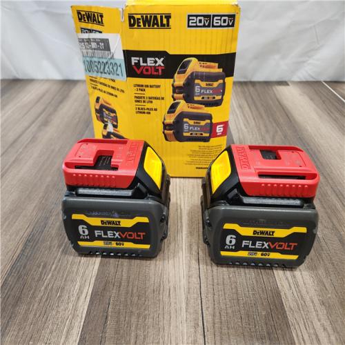 AS-IS  DEWALT FLEXVOLT 20V/60V MAX Lithium-Ion 6.0Ah Battery Pack (2 Pack)