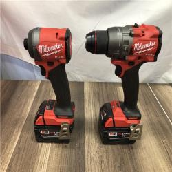 AS-IS Milwaukee FUEL 18V Lithium-Ion Brushless Cordless Hammer Drill and Impact Driver Combo Kit