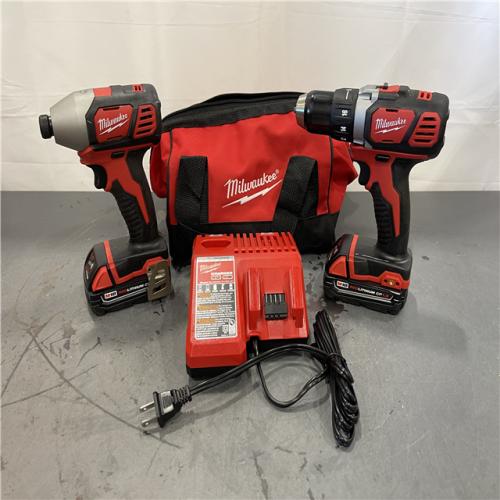 AS-IS - Milwaukee 18V Cordless Brushed 2-Tool Drill/Driver and Impact Driver Kit