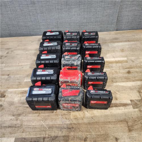 HOUSTON LOCATION - AS-IS MILWAUKEE BATTERY PACK QTY - 15
