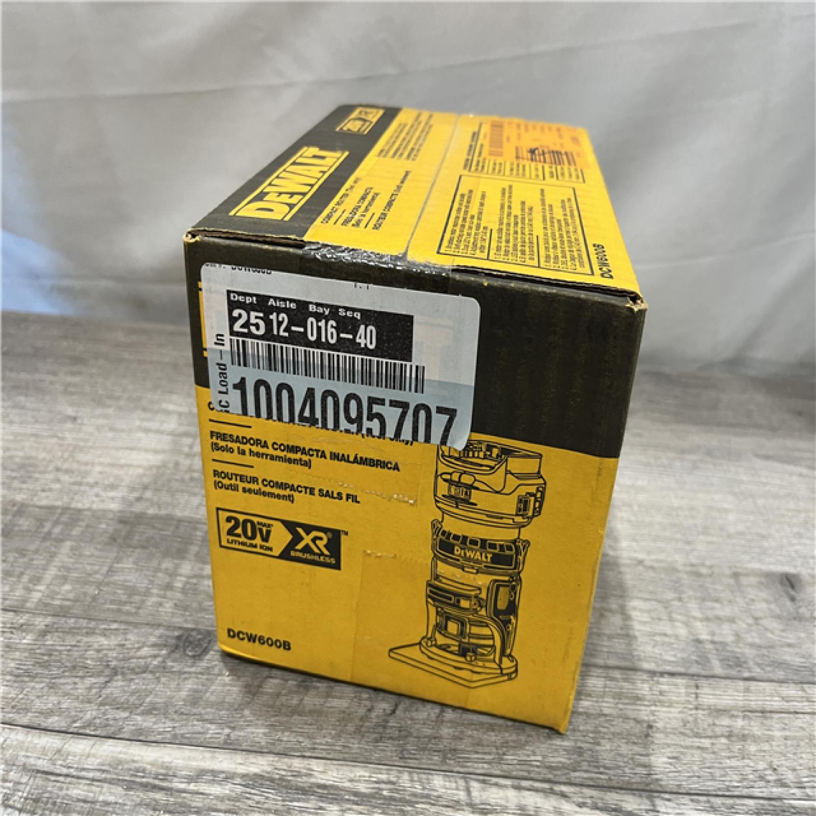 NEW - DEWALT 20V MAX XR Cordless Brushless Fixed Base Compact Router (Tool Only)