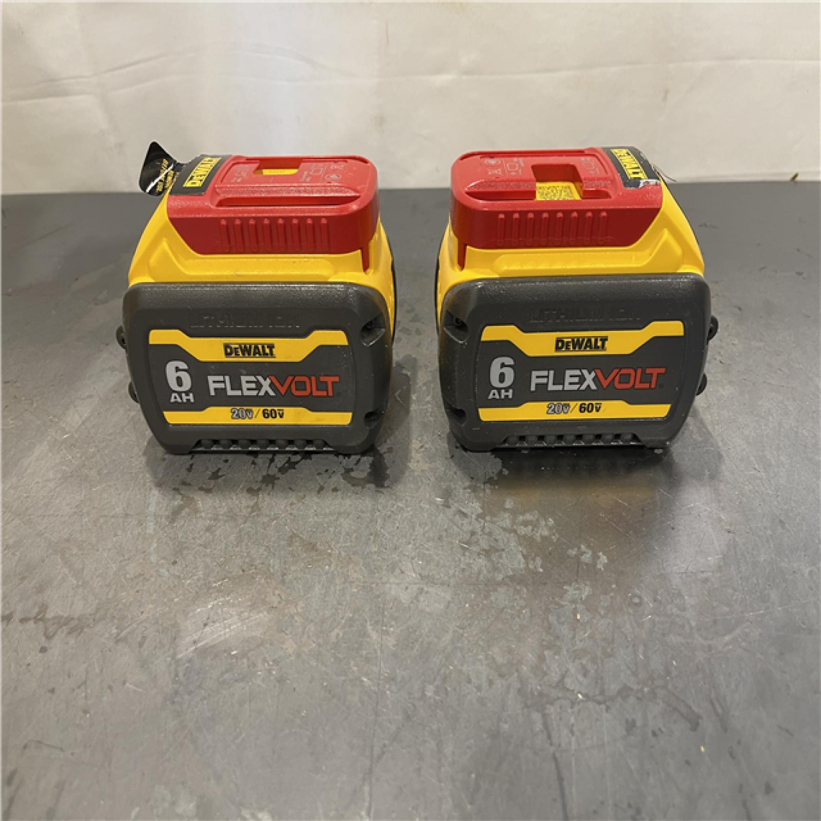 AS-IS - DEWALT FLEXVOLT 20-Volt/60-Volt MAX Lithium-Ion 6.0Ah Battery Pack (2-Pack)