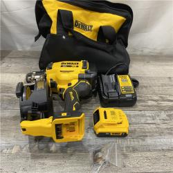 AS-IS DEWALT 20V MAX Lithium-Ion 15-Degree Electric Cordless Roofing Nailer Kit
