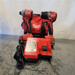 AS-IS- Milwaukee 18V Lithium-Ion Brushless Cordless Compact Drill/Impact Combo Kit