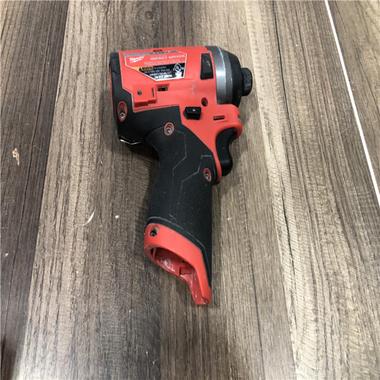 AS-IS Milwaukee M12 FUEL 12-Volt Lithium-Ion Brushless Cordless 1/4 in. Hex Impact Driver (Tool-Only)