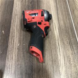 AS-IS Milwaukee M12 FUEL 12-Volt Lithium-Ion Brushless Cordless 1/4 in. Hex Impact Driver (Tool-Only)