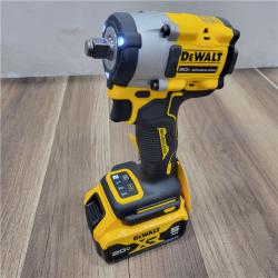 LIKE NEW! DEWALT ATOMIC 20V MAX Lithium-Ion Brushless Cordless 1/2 in. Variable Speed Impact Wrench Kit with 5 Ah Battery and Charger