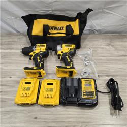 LIKE NEW! - Dewalt DCK225D2 20V MAX ATOMIC Compact Cordless Drill Driver and Impact Driver Combo Kit