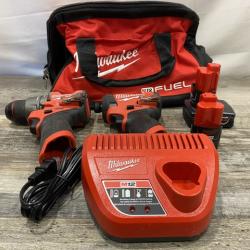 AS-IS Milwaukee FUEL 12-Volt Lithium-Ion Brushless Cordless Hammer Drill and Impact Driver Combo Kit