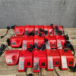 HOUSTON LOCATION - AS-IS MILWAUKEE BATTERY CHARGER PACK QTY - 15